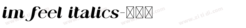 im feel italics字体转换